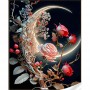 Алмазна мозаїка "Місяць у трояндах", 30х40 см (Strateg)