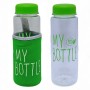 Пляшка для води в чохлі "My Bottle", 500 мл (зелена кришка) (MiC)