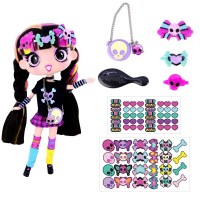 Ігровий набір з лялькою FASHION DECORA GIRLZ - ЛУНА (з аксесуарами та наклейками)
