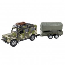 Игровой набор – Land Rover Defender Mилитари (с прицепом)