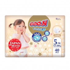 Подгузники Goo.N Premium Soft для детей (размер 5(XL), 12-20 кг, 40 шт.)