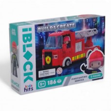 Конструктор Kids hits IBLOCK JUNIOR арт. KH17/001/3 186дет., Пожежна машина короб. 24*16*6см