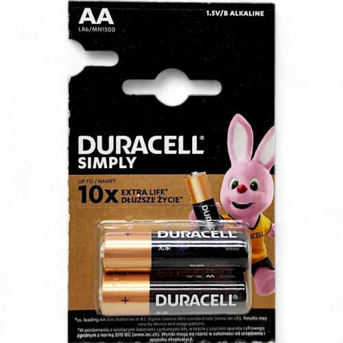 Елемент живлення (батарейка) DURACELL LR6 (AA) 2 шт (Duracell)