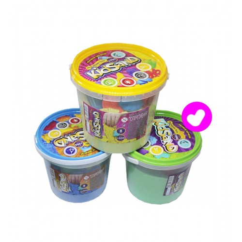 Кинетический песок "KidSand", зеленый, 350 г (Dankotoys)