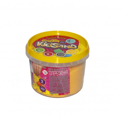 Кинетический песок "KidSand", желтый, 350 г (Dankotoys)