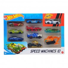 Набір машинок Hot Wheels, 3 види, 10 машин, металопластик, в коробці МІКС ВИДІВ