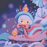 Картина по номерах зі світлодіодною підсвіткою 