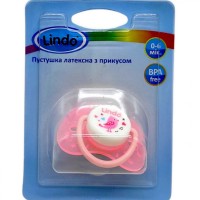 Пустушка латексна, з прикусом (від 0 до 6 міс) рожева пташка