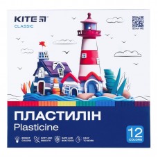 Пластилін, 12 кольорів, 240 г. Kite Classic