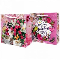 Пакет бумажный 16х16х7 см (микс видов) Гаспинская