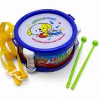 Барабан игрушечный, детский, 13 см (синий)