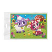 Гра розвиваюча мʼякі пазли А5. Корівка та овечка.