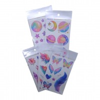 Набір тату для дівчат Барвисті метелики, 5 штук