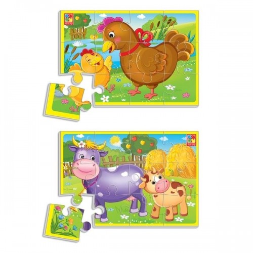 М'які пазли А5 "Тварини ферми" (укр) (Vladi Toys)