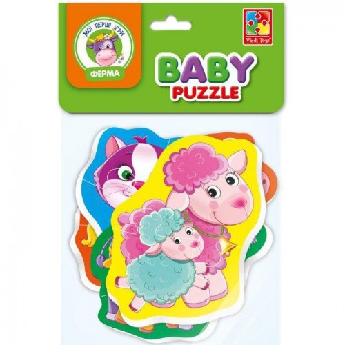 Мягкие беби пазлы "Мама и малыш" (4 шт) (Vladi Toys)