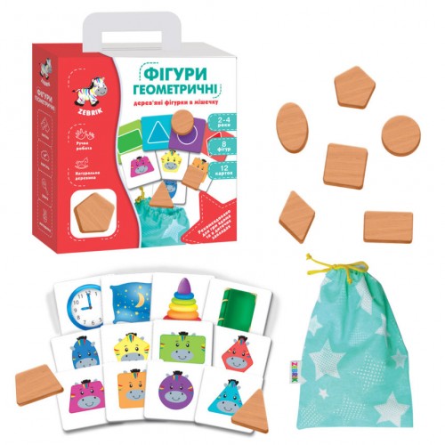 Настільна гра "Геометричні фігури в мішечку" (Vladi Toys)