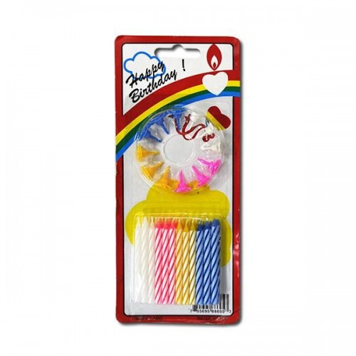 Свечи для торта, разноцветные, 6,5 см (12 шт.) (MiC)