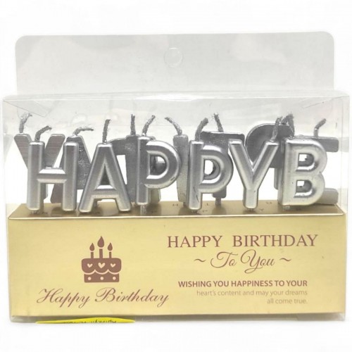 Свічки для торта літери "Happy Birthday" (Color-it)