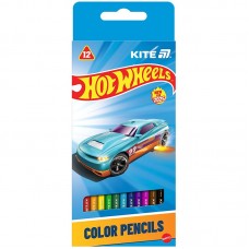 Олівці кольорові тригранні, 12 шт. Hot Wheels