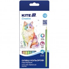 Олівці кольорові, 12 шт. Kite Creative Pastel