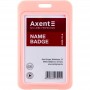 Бейдж вертикальний, PP, рожевий, 4530 (50х84мм) (Axent)