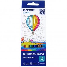 Фломастери, набiр 6 шт. Kite Classic