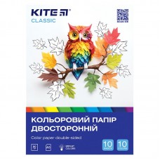 Папір кольор. двостор. (10арк/10кол), А5 Kite Classic