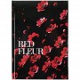 Книга записная твердая обл. А5, 96 л., клет., Red fleur (Axent)