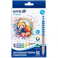 Фломастери двосторонні, набір 12шт, Kite Creative