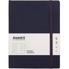 Книга записна Partner Soft L, 190*250, 96 арк, кліт, синя