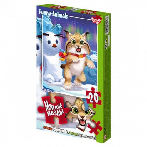 Мягкие пазлы "Рысь", 20 элем. (Danko toys)