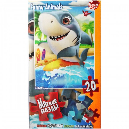 Мʼякі пазли "Акула", 20 елем. (Danko toys)