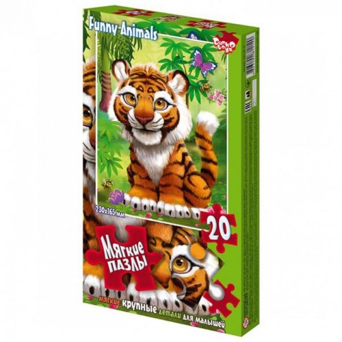 Мʼякі пазли "Тигреня", 20 елем. (Danko toys)