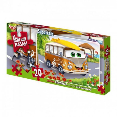 М'які пазли "Автобус", 20 елем. (Danko toys)