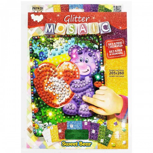 Набор для творчества "Блестящая мозаика: Мишутка" (Dankotoys)