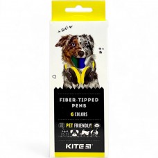 Фломастери, набiр 6 шт. Kite Dogs