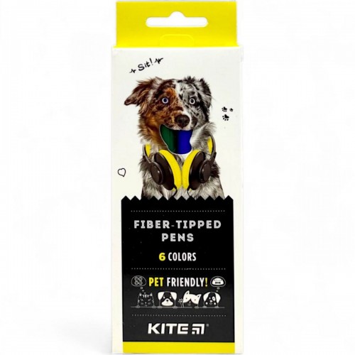 Фломастери, набiр 6 шт. Kite Dogs (Kite)