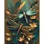 Картина по номерам с красками металлик "Блестящие стрекозы" 40х50 см (art craft)