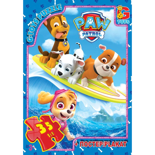 Пазлы "Щенячий патруль: лови волну", 35 эл (Gtoys)