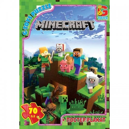 Пазлы "Майнкрафт: персонажи", 70 эл (Gtoys)