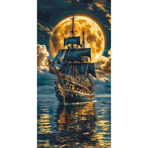Картина по номерам "Морське сяйво" 40x80 см (Origami)
