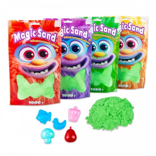 Кінетичний пісок "Magic sand", зелений, 1 кг (Strateg)