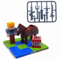 Магнитный набор Minecraft– основа, куб-блок, фигурка, моб, оружие