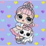 Картина по номерам с красками металлик "L.O.L. Surprise! TroopSurprise Crystal Queen With Crystal Bunny" 40х40 см (Ідейка)