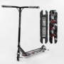 Самокат трюковый "Best Scooter" (HIC-система, ПЕГИ, алюминиевый диск и дека с ПРИНТОМ, колеса PU, d=110мм, ширина руля - 60 см, в коробке) (Best Scooter)