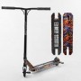 Самокат трюковый "Best Scooter" (HIC-система, ПЕГИ, алюминиевый диск и дека с ПРИНТОМ, колеса PU, d=110мм, ширина руля – 60 см) (Best Scooter)