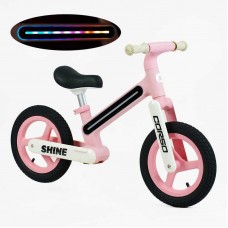 Велобег «Corso Shine» нейлоновая рама со светом, нейлоновая вилка, надувные колеса 12’’, в коробке