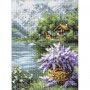 Алмазна мозаїка "Бузковий кошик" 30х40 см (Ідейка)