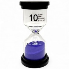 Песочные часы на 10 мин, высота - 10 см (синие)