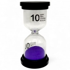 Песочные часы на 10 мин, высота - 10 см (фиолетовые)